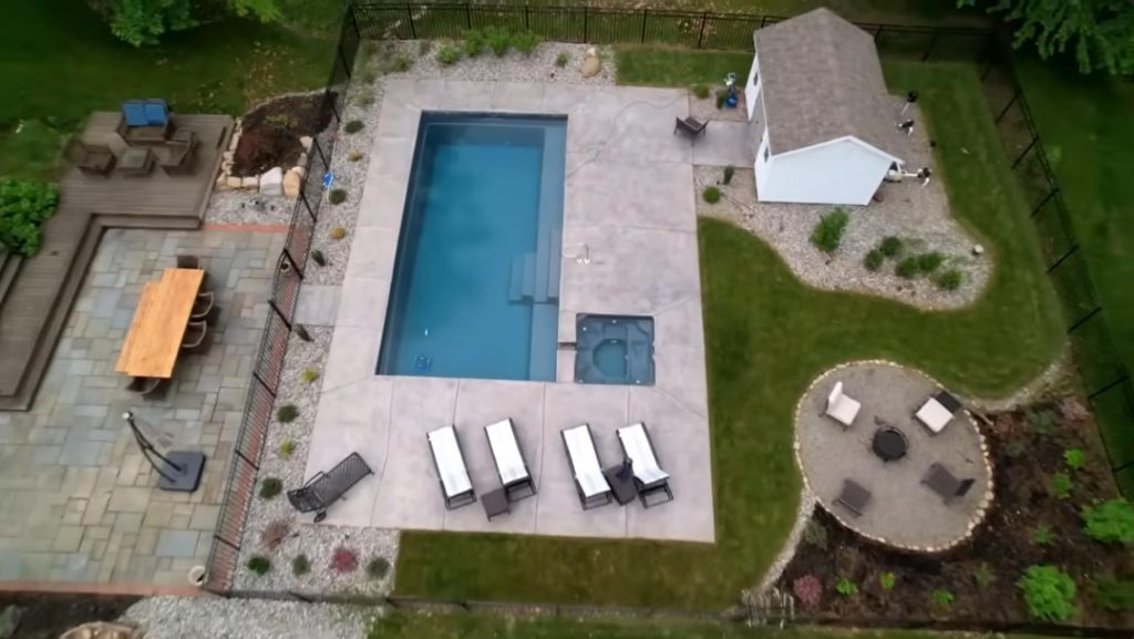 Fiberglass pool installation in Washington Crossing, PA