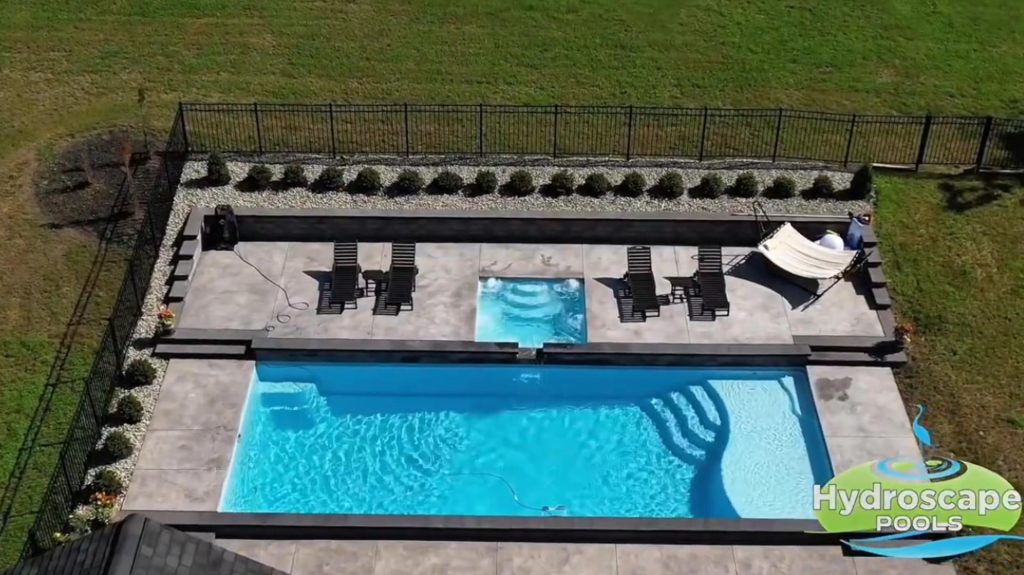 Fiberglass pool and spa installation in Newtown, PA