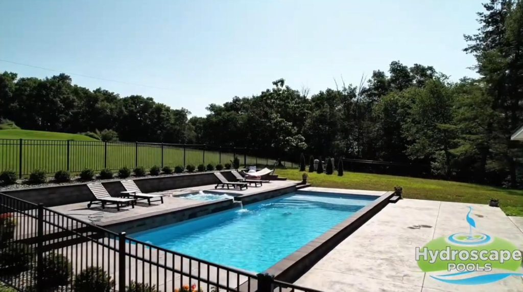Fiberglass pool and spa installation in Newtown, PA
